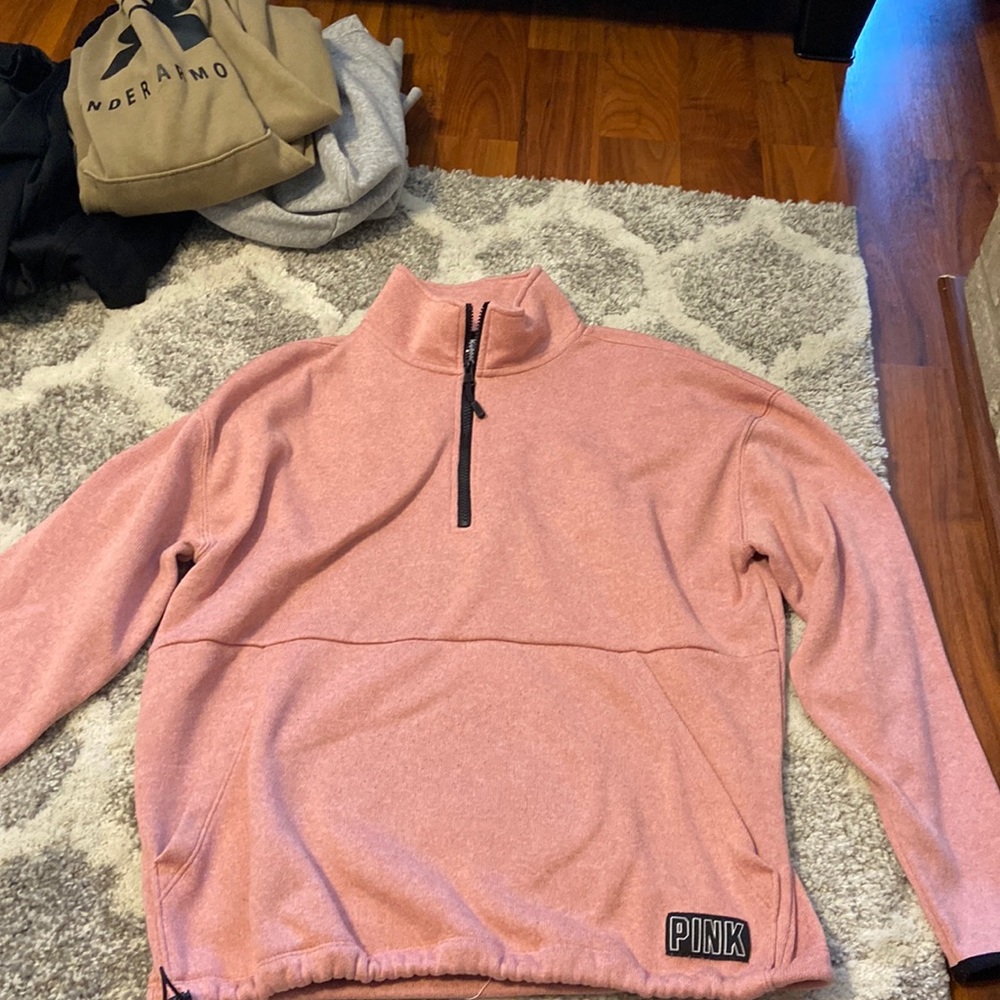 Pink quarter zip